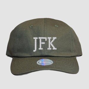 JFK Custom Embroidered Airport Code Hat, Airport Code Monogrammed Hat, Airport Code City Hat, Custom Travel Hat, Aviator Hat, City Name Hat