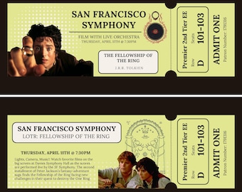 Editable Ticket Canva Template: Event Ticket, Concert, Movie, Party, Gift Experience