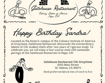 Plantilla de Canva para menú de restaurante editable: Certificado de regalo, Menú para fiestas