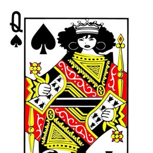 Afro Queen of Spades SVG