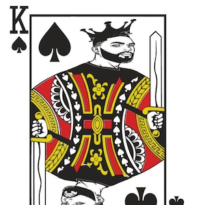 Rei de Espadas Negro SVG