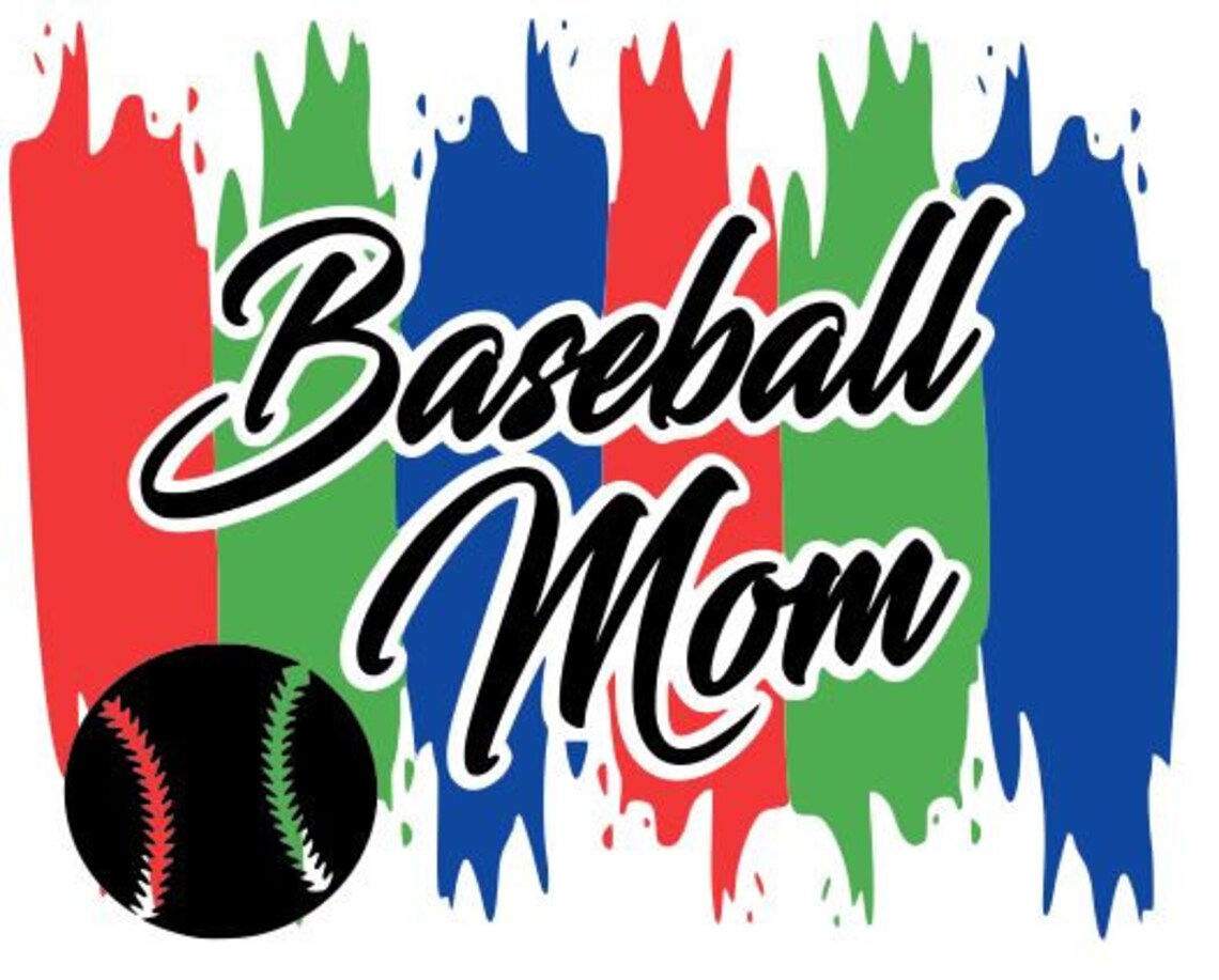 Baseball Smudge Mom SVG Etsy