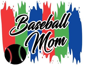 Baseball Smudge Mom SVG