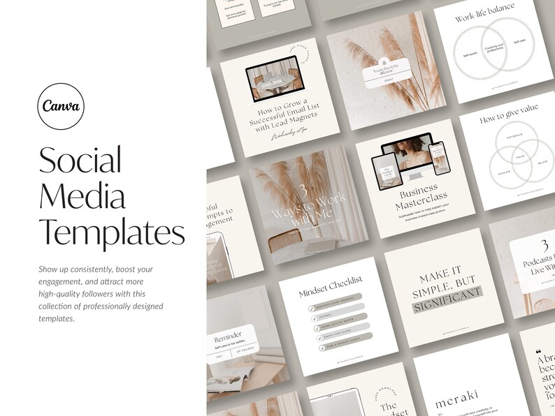 Canva Social Media Templates 70 Editable Canva Template - Etsy
