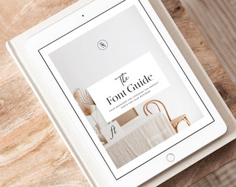 The Font Guide - Pick the perfect fonts for your brand. Instant download. A4, A5 PDF. A typeface workbook.
