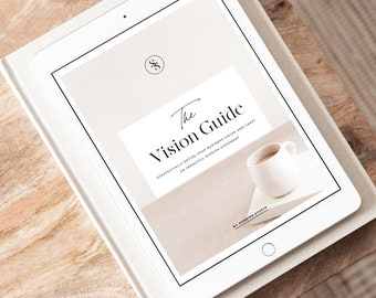 The Vision Guide - A printable PDF workbook for defining your business vision. Instant download. A4, A5 PDF. Business planner.