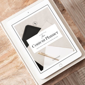 The Content Planner - A printable PDF workbook for planning and scheduling you social media content. Instant download. A4, A5 PDF.