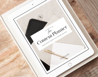 The Content Planner - A printable PDF workbook for planning and scheduling you social media content. Instant download. A4, A5 PDF.