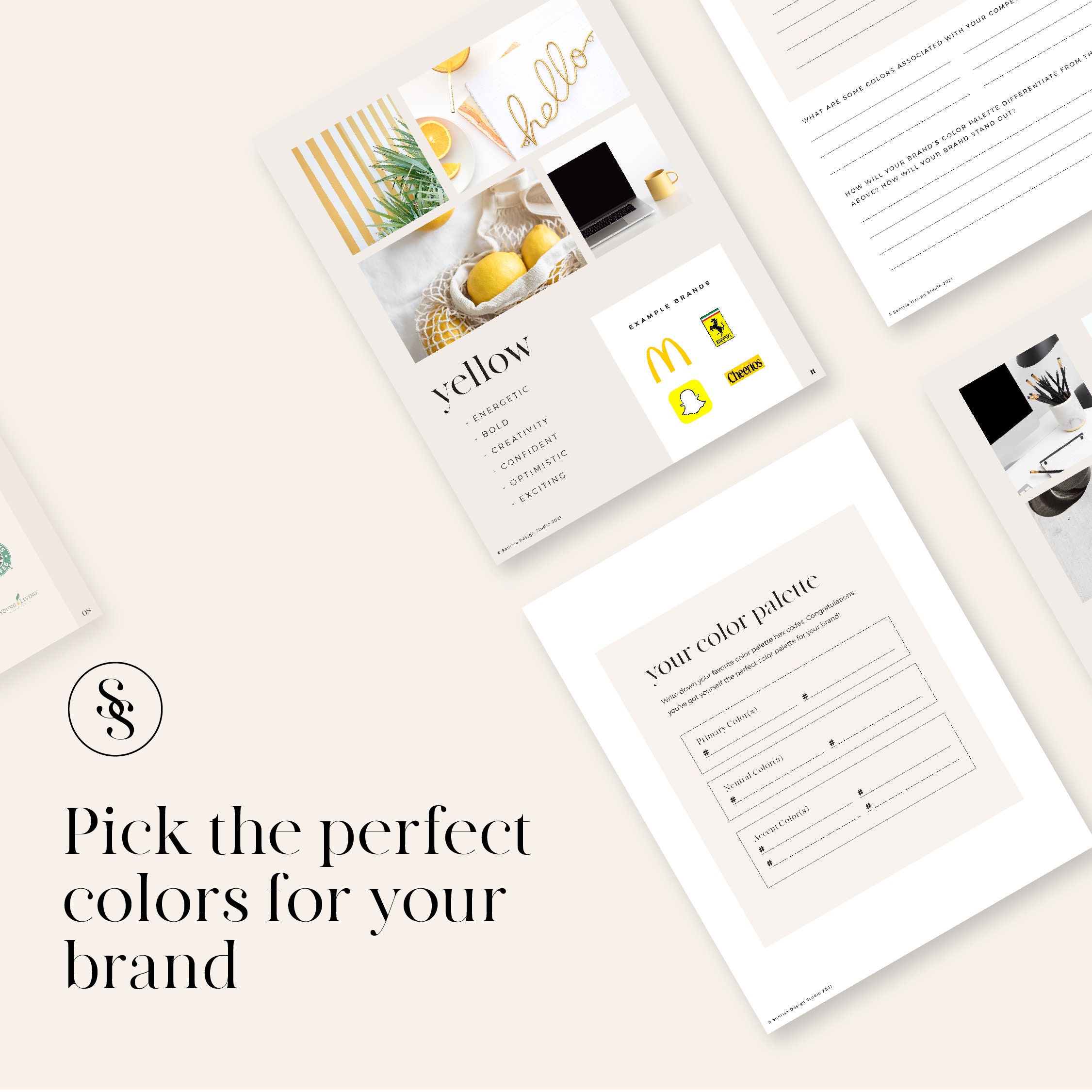 Brand Color Palette Guide: Business Workbook (A4, A5 PDF) - Etsy