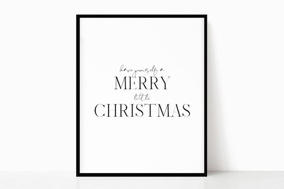 Merry Christmas Print: Modern Holiday Typography (Digital Download)