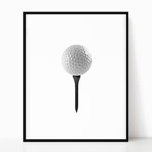 Impresión fotográfica de una pelota de golf: Arte mural moderno para una cueva (descarga digital)