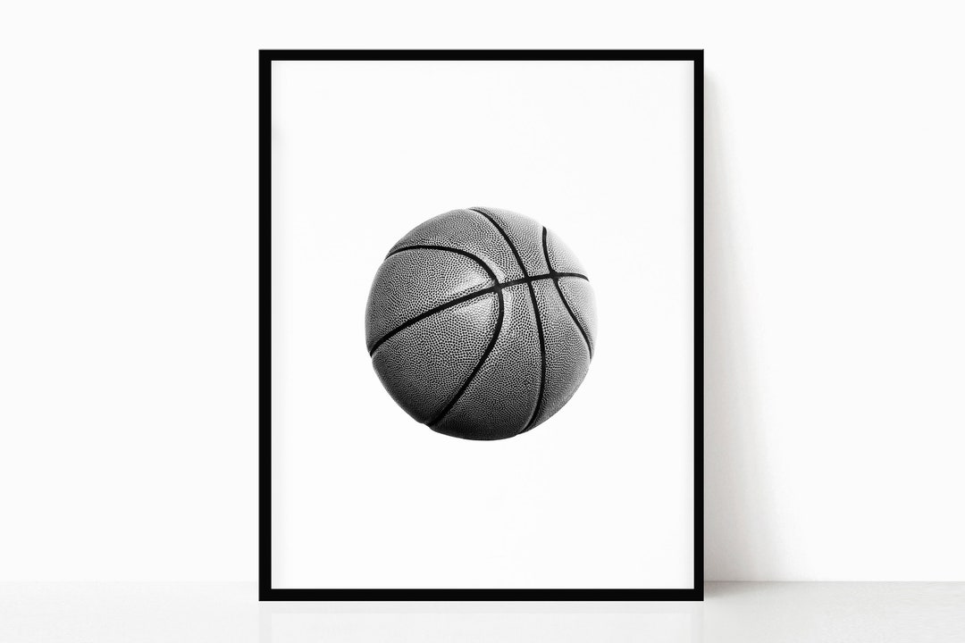 Basketball Printable • Black and White • instant Digital Download ...
