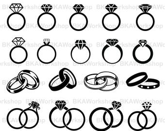 Ring svg - Ring diamond svg - Ring wedding svg - Ring wedding digital clipart for Design or more,file download eps, png, jpg, svg