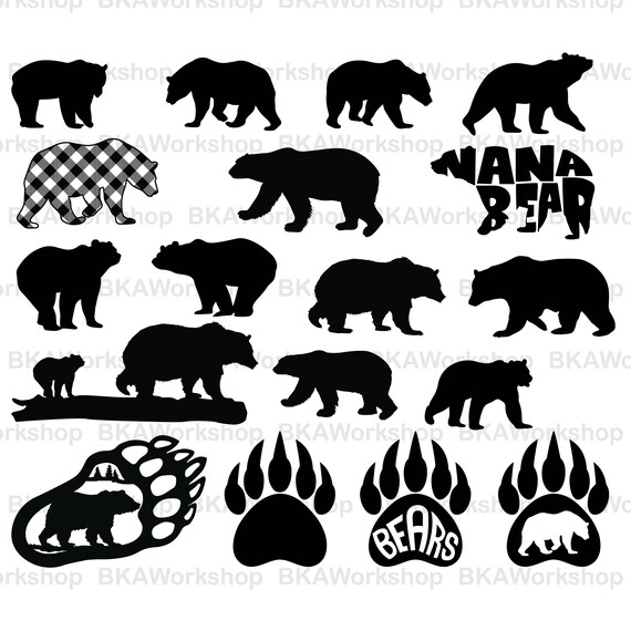 Free Free 265 Silhouette Bear Mountain Svg SVG PNG EPS DXF File