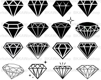 Diamond svg - Diamond vector - Diamond silhouette - Diamond digital clipart for Design or more, files download svg, png,dxf