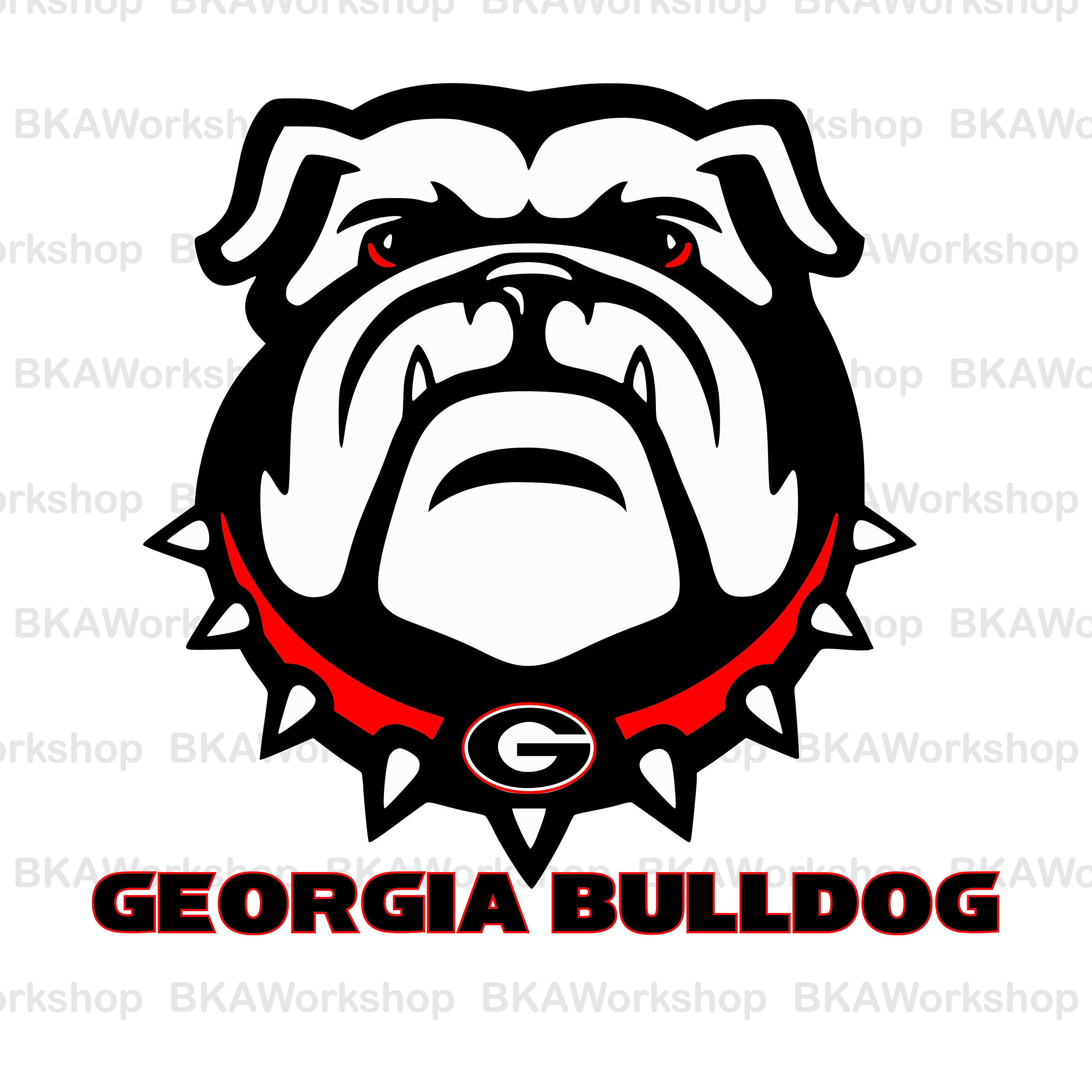 Georgia bulldog Head svg Georgia bulldog Head logo digital | Etsy