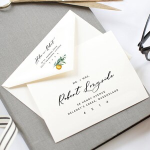 Adres envelop sjabloon voor uitnodigingen, RSVP-kaart retouradressering, A7, 6x6, C5, A1, C6, 100% bewerkbare tekst, DIY, Instant Download CIT01