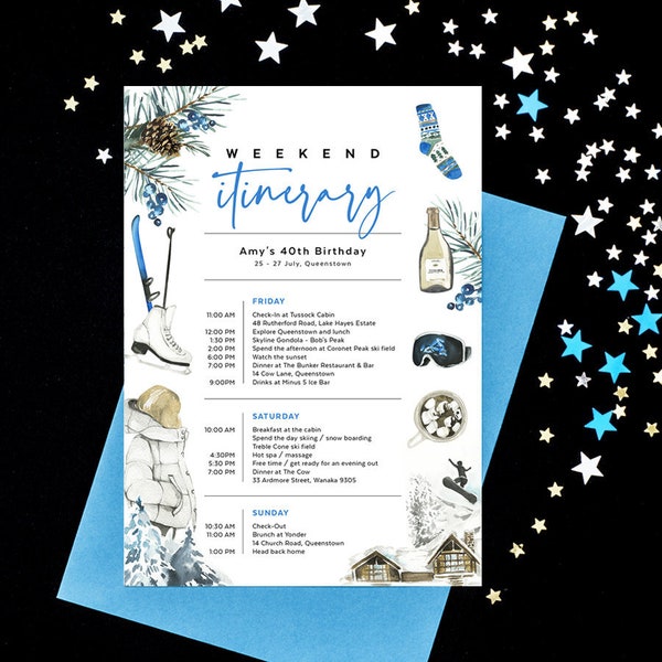 Happy Birthday Weekend Itinerary Download Etsy