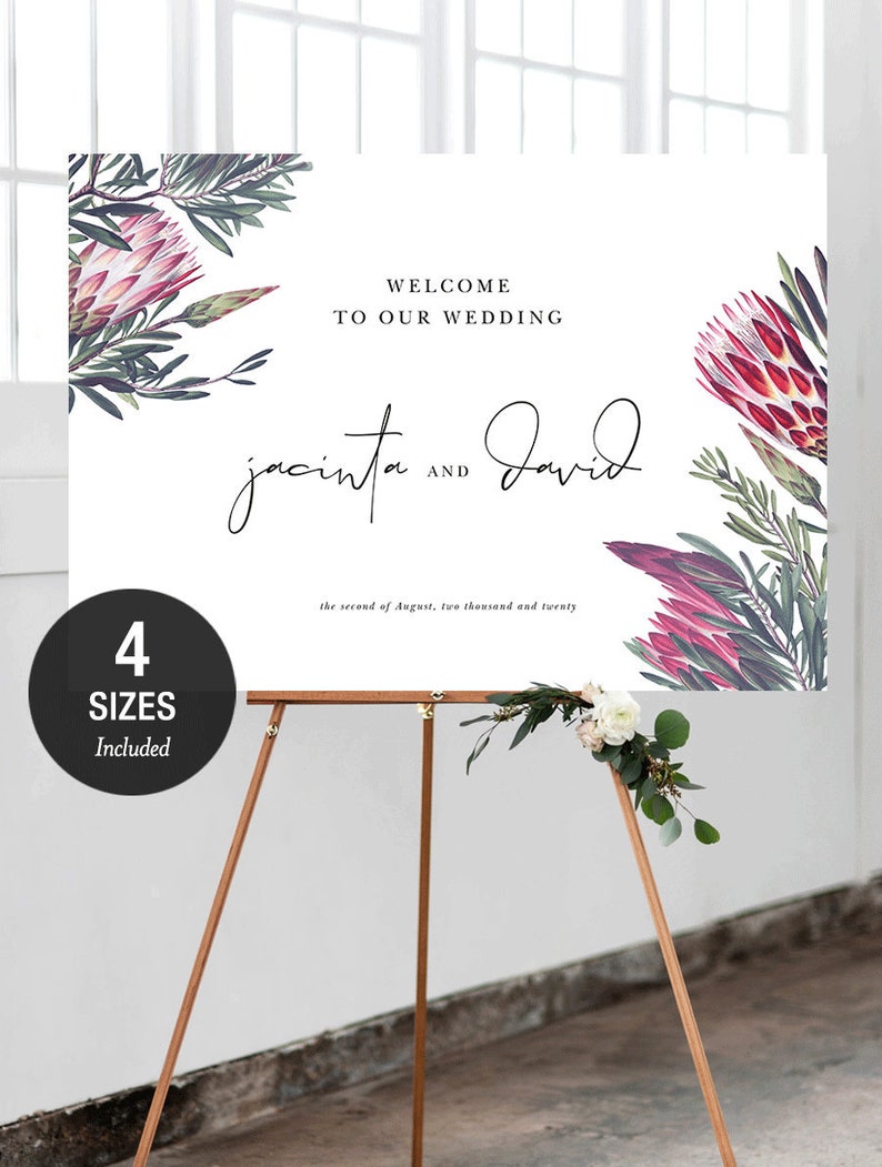 Wedding Sign Template Landscape Board Australia Etsy