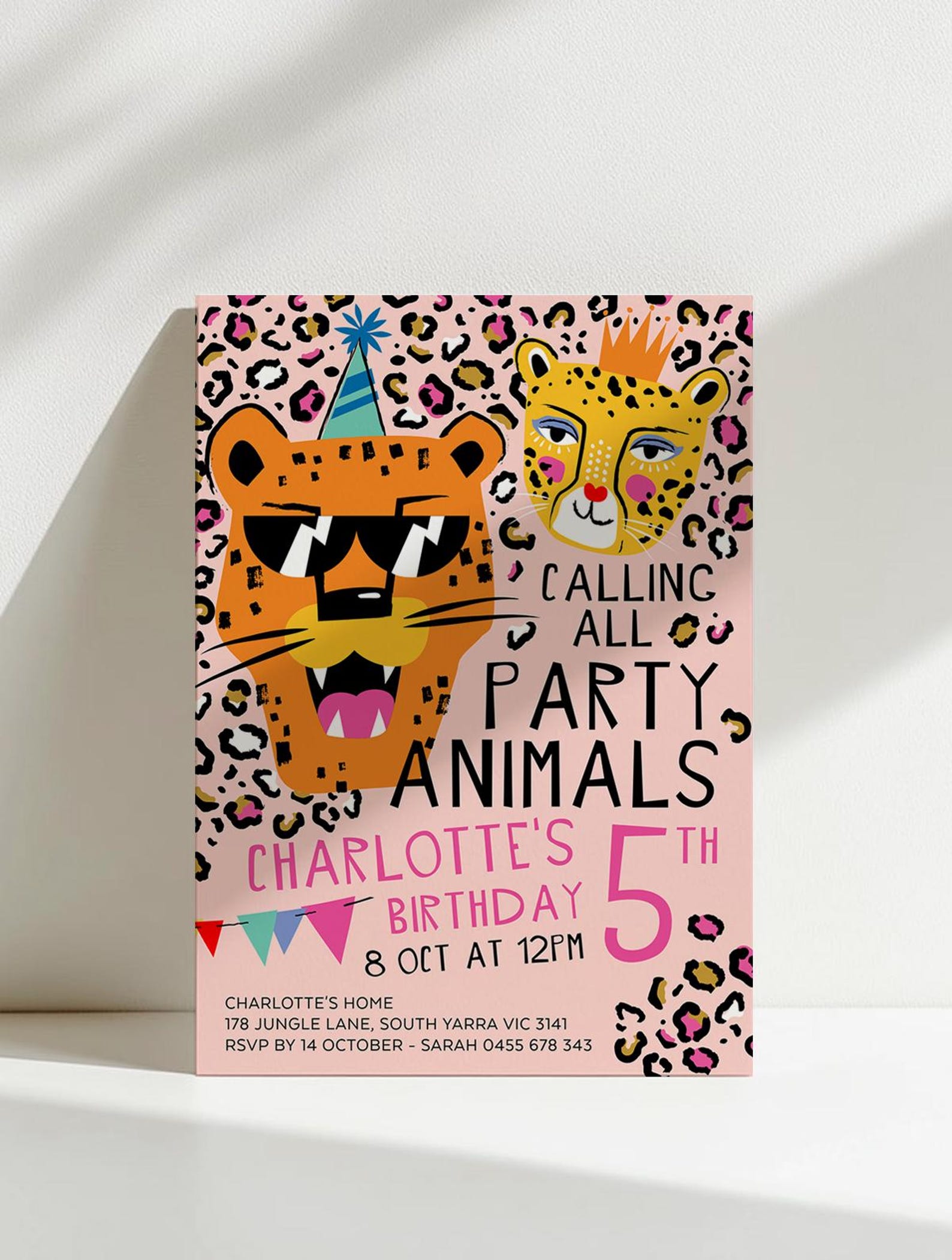 Cheetah Birthday Invitation, Party Animal Invite, Cheetah Print ...