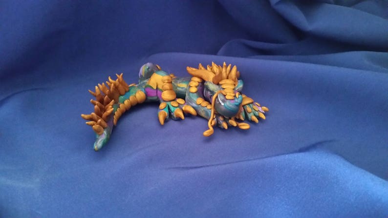 OOAK Tie-Dye Sleeping Eastern Dragon
