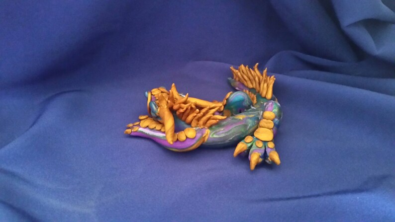 OOAK Tie-Dye Sleeping Eastern Dragon