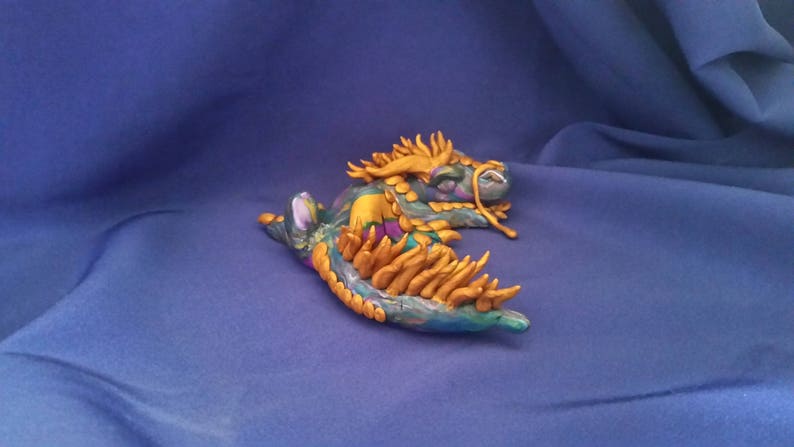 OOAK Tie-Dye Sleeping Eastern Dragon