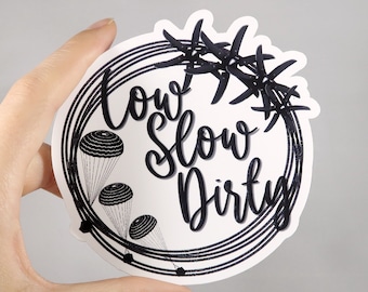 Low Slow Dirty C-130J Sticker (4" wide)