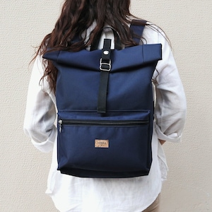 Sac à dos à enroulement, Sac à dos végétalien résistant à l'eau, Sac de week-end pour ordinateur portable 15 pouces, Sac à dos de ville unisexe, Sac à main de bureau décontracté, Sac à main pour appareil photo, Cadeau