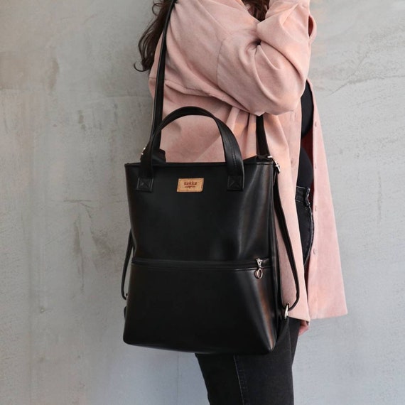 Convertible Bag,vegan Leather Backpack,crossbody Bag 