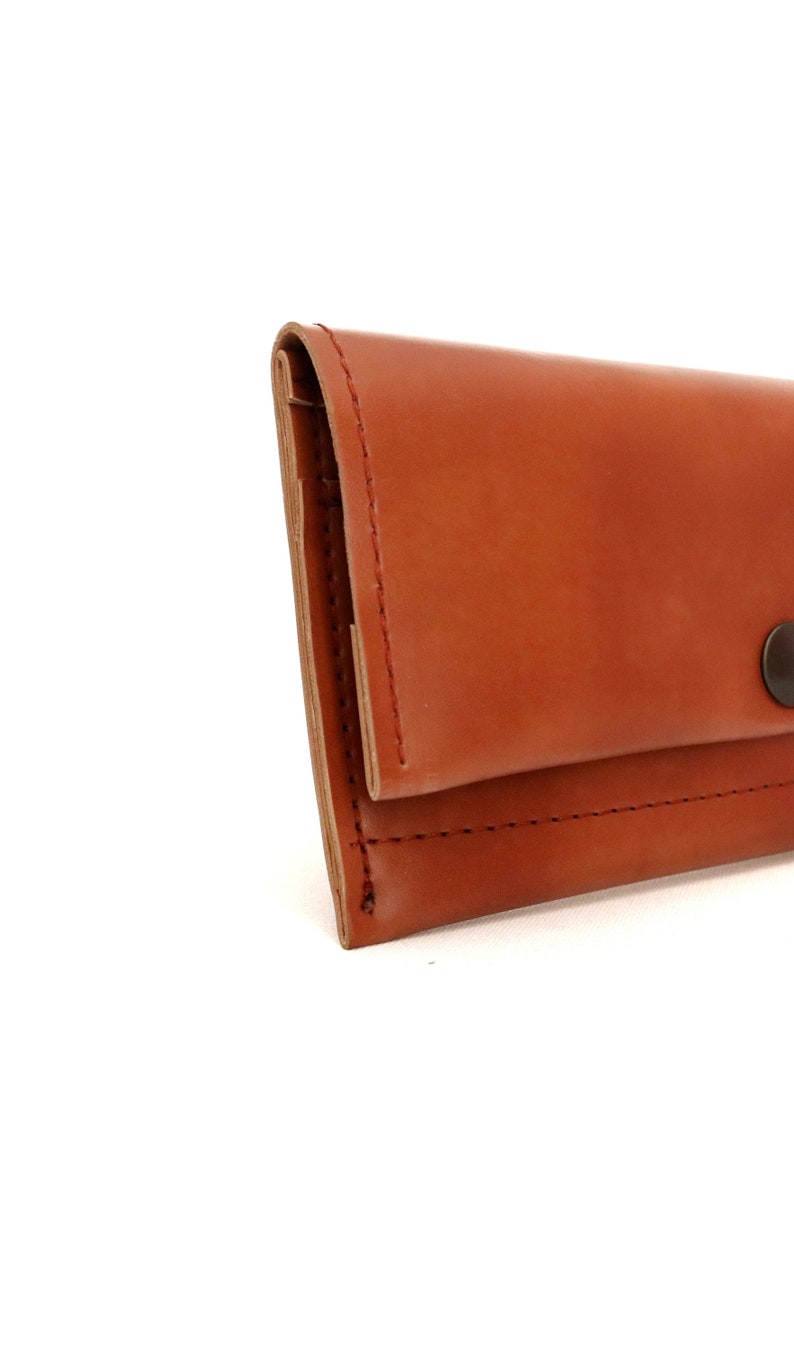 Cartera negra, Cartera de monedas de cuero vegano, Titular de la tarjeta, Cartera de viaje simple, Cartera corta y delgada con bolsillo con cremallera, Unisex, Hombres de regalo veganos Tan