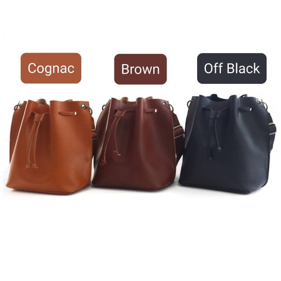 Ladies Leather Mini Keychain Bucket Lipstick Bag Charm Handbag Backpack  Storage 