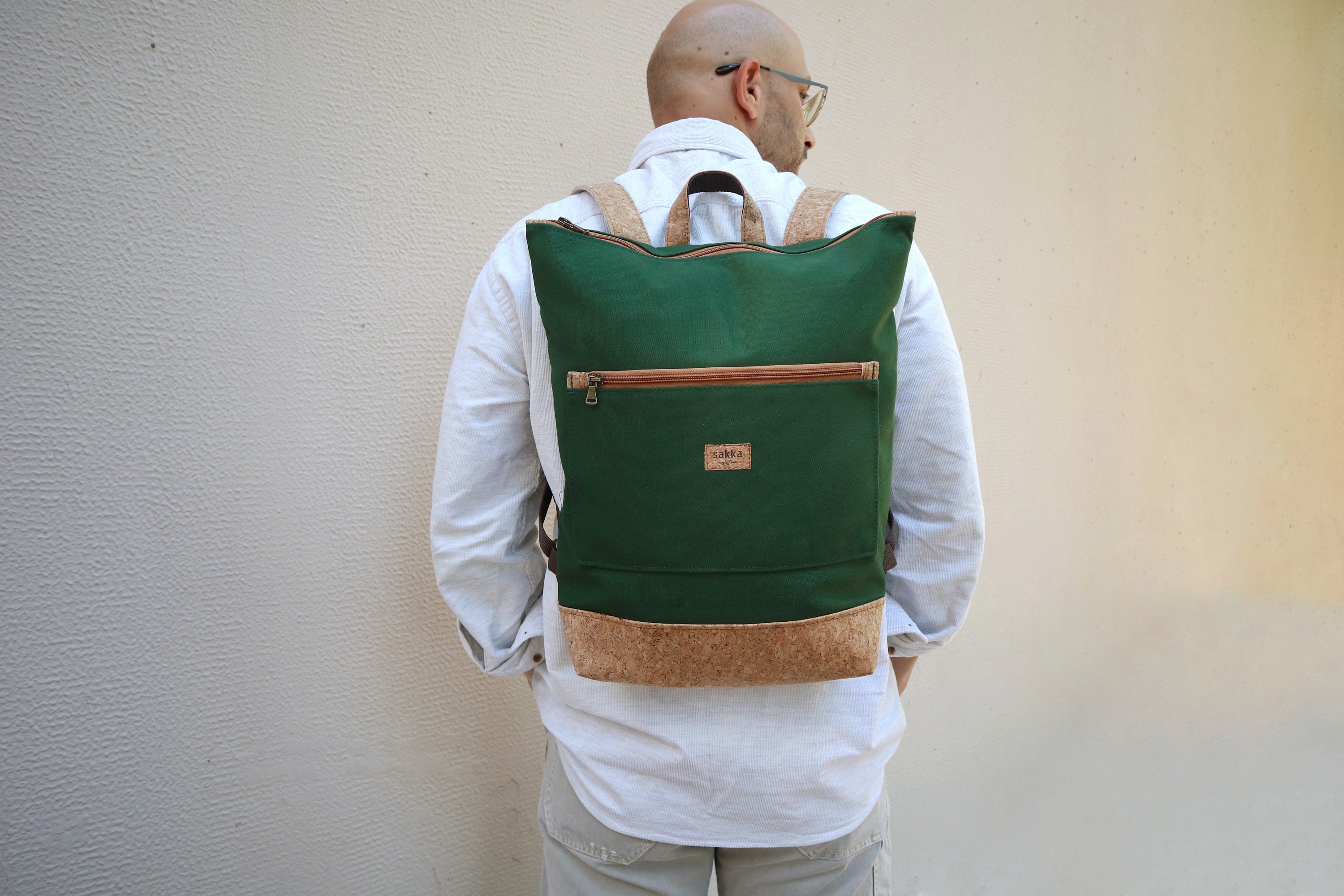 vegan canvas backpack