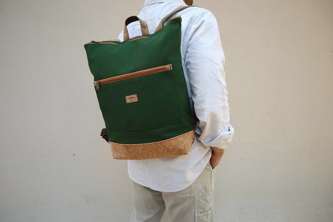 vegan canvas backpack