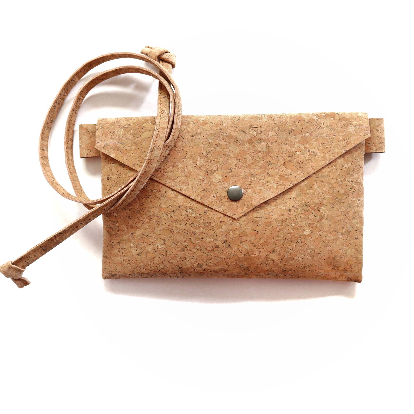 Cork Envelope Clutch Bag/vegal Leather Clutch/shoulder Zipper Etsy