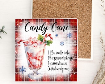 Christmas Cocktail Coasters - White Elephant Gift - Christmas Coasters - Christmas Cocktails - Cocktail Recipes