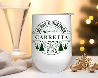 Family Reunion Wine Tumbler: Personalized Stainless Steel Keepsake - Christmas Gathering - Family Christmas Reunion