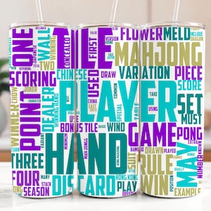 Mahjong Player Gift: 20oz Stainless Steel Tumbler