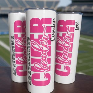 Cheerleader-present - 20oz-glas - Present till cheerleader - Lagpresent - Cheerleader-vattenflaska - Personlig cheerleader-vattenflaska