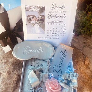 Premium personalisierte Brautjungfer Vorschlag Box - Trauzeugin Vorschlag - Brautjungfer Roben - Satin Spitze Roben - Werden Sie meine Brautjungfer Box sein