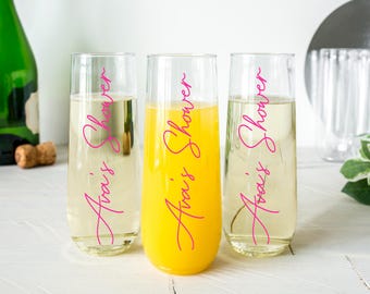 Personliga champagneglas - Personlig brudtärnepresent - Möhippa - Bli min brudtärna - Brudtärnefrieri - Möhippa