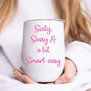 60th Birthday Gift - Wine Tumblers - Gift for birthday - Wine glass birthday - 60th birthday gift - Wine Tumbler