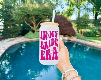 Bachelorette Party Glasses Tumblers In My Bride Era Ice Coffee Tumblers Bachelorette Favors In my Era Bachelorette Party Drinks