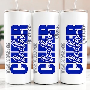 Cheer Gift - 20oz Tumbler - Gift for Cheerleader - Team Gift - Cheer Water Tumbler - Personalized Cheer Water Bottle