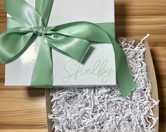 Personalized Bridesmaid Proposal Box | Empty Gift Box with Ribbon