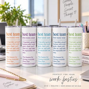 Vaso personalizado "El mejor equipo de la historia" - Regalo de agradecimiento para empleados