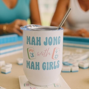 Mahjong Wine Tumbler: Stainless Steel Gift for Mahjong Player image 3