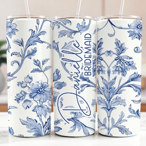 Toile Printed Tumblers - Bachelorette Party Tumblers - Water tumbler 20oz Stainless Steel Tumbler - Bachelorette Vacation - Girls Trip