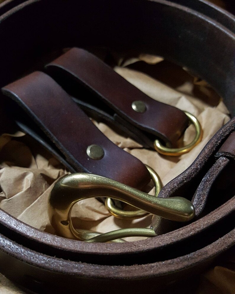 Hand Crafted Leather Bushcraft Belt Loops / Dangler for Knife Etsy