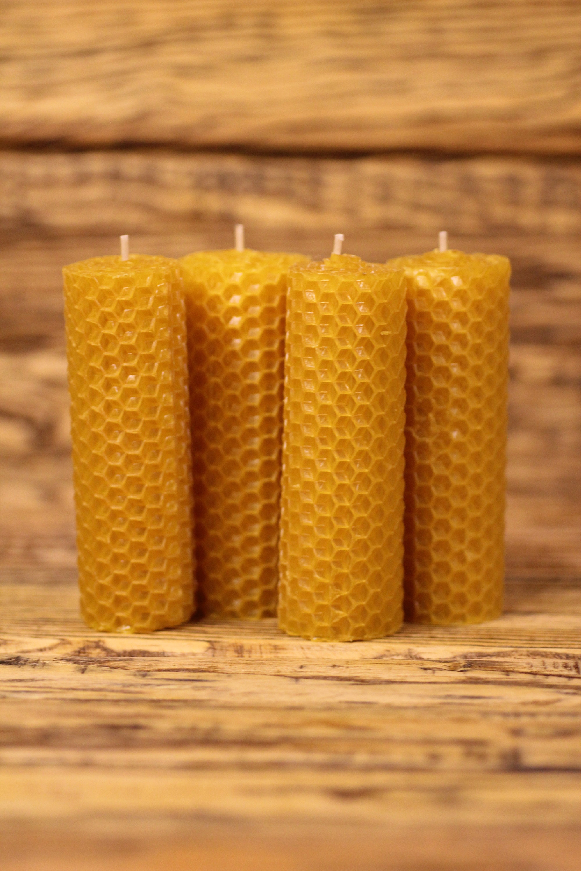 Pure Beeswax Candle 4 piece Etsy